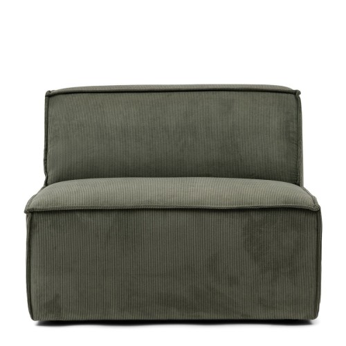 Sofa modułowa The Jagger Center 95cm, english rib, moss green