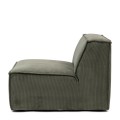 Sofa modułowa The Jagger Center 95cm, english rib, moss green