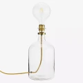 Lampa GLASS TABLE LAMP W/ RAFFIA SHADE