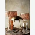 Lampa GLASS TABLE LAMP W/ RAFFIA SHADE