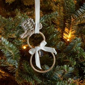 Ozdoba Ornament Rustic Rattan Lovely Snowman