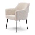 Krzesło Dining Chair The Smith, White Sand, Bouclé