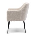 Krzesło Dining Chair The Smith, White Sand, Bouclé