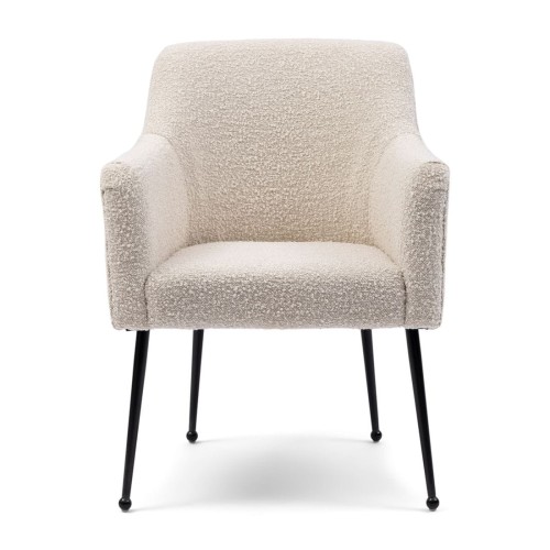 Krzesło Dining Chair The Smith, White Sand, Bouclé