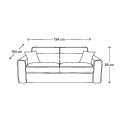 Sofa Metropolis Sofa 2,5 Seater, washed cotton, natural