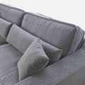 Sofa Metropolis Sofa 2,5 Seater, washed cotton, grey