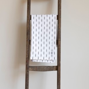 Bieżnik White Chambray Hearts Loving it