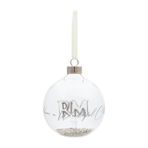 Bombka Ornament Wonderful Times, Silver, Ø10cm