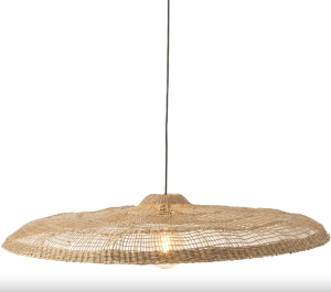 Abażur Flat Round Seagrass Natural