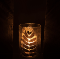 Lampion | Wazonik Vase Golden Leaf Medium