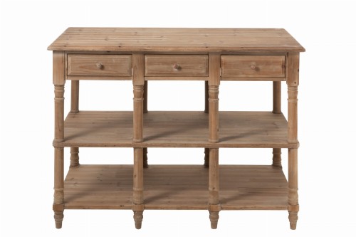 Konsola 6 Drawers Wood Natural