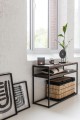 Konsola Wood/Metal Brown+Black