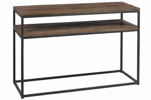 Konsola Wood/Metal Brown+Black
