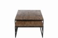 Stoliki kawowe zestaw Set 2 Coffee Tables Wood/Metal Brown+Black