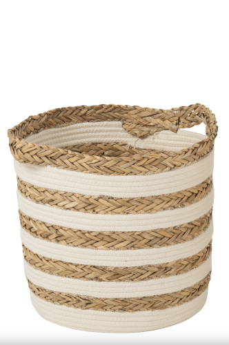 Kosz Grass/Cotton Natural/White Small