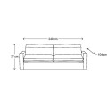 Sofa 3,5 Seater Sofa Continental, Flanders Flax