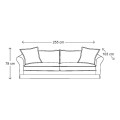 Sofa 3,5 Seater Sofa Carlton, Grey