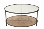Stolik kawowy Metal/Glass Black/Natural