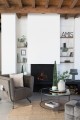 Stolik kawowy Metal/Glass Black/Natural