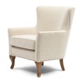 Fotel Wingchair Cavendish, White Sand, Bouclé