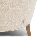Fotel Wingchair Cavendish, White Sand, Bouclé