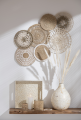 Lampionik Candice Glass/Reed Natural Small