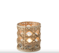 Lampionik Candice Glass/Reed Natural Small