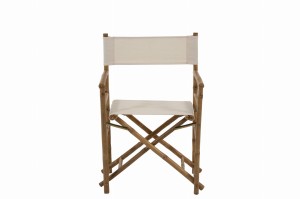 Krzesło Chair Director Pliable Bamboo+Textile Natural+White
