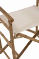 Krzesło Chair Director Pliable Bamboo+Textile Natural+White
