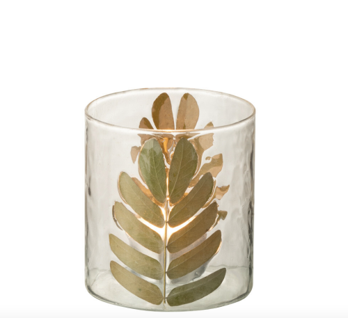 Lampion | Wazonik Vase Golden Leaf Small