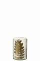Lampion | Wazonik Vase Golden Leaf Medium