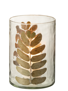 Lampion | Wazonik Vase Golden Leaf Medium