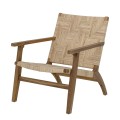 Fotel Mills Lounge Chair, Brown, Rattan