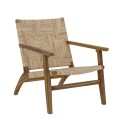 Fotel Mills Lounge Chair, Brown, Rattan