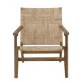 Fotel Mills Lounge Chair, Brown, Rattan