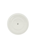 Spodek pod kubek/filiżankę 15cm White/Heart in Black