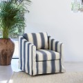Fotel obrotowy Wingchair Moretta, Blue Stripe