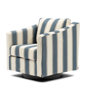Fotel obrotowy Wingchair Moretta, Blue Stripe