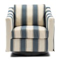 Fotel obrotowy Wingchair Moretta, Blue Stripe