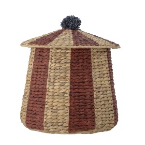 Pojemnik Birsen Basket w/Lid, Red, Water Hyacinth