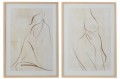 Obrazy w drewnianej ramie Frame Line Drawing Woman
