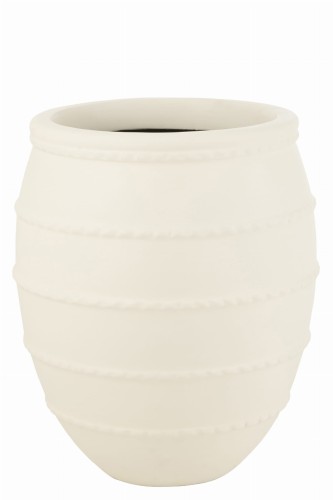 Donica Flower Pot Terracotta White 70 cm