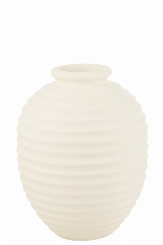 Donica Flower Pot Oval Terracotta White Large 66 cm