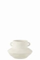 Wazon Vase Handle Clay White Large