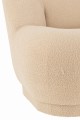 Fotel Teddy Velvet White Warm Beige