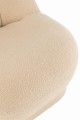 Fotel Teddy Velvet White Warm Beige