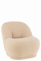 Fotel Teddy Velvet White Warm Beige
