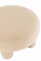 Stołek / puf Teddy Legs Velvet Warn Beige