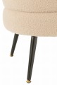 Pufa Round Metal Legs Velvet Warm Beige