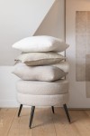 Pufa Round Metal Legs Velvet Warm Beige